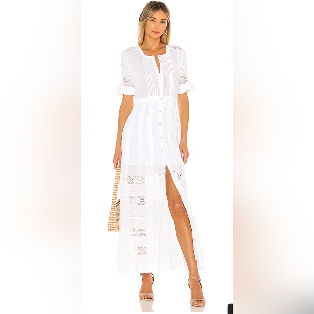 LoveShakFancy Edie Midi Dress White Size Small NEW NWT